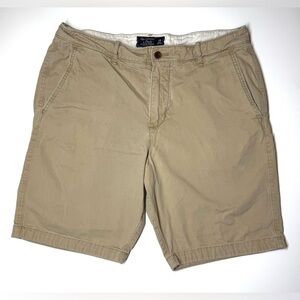 Abercrombie & Fitch Mens Khaki Chino Cotton Casual Classic Shorts Size- 34